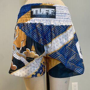 TUFF Sport- TUFF Muay Thai Boxing Shorts Majestic Crane (Size Small)